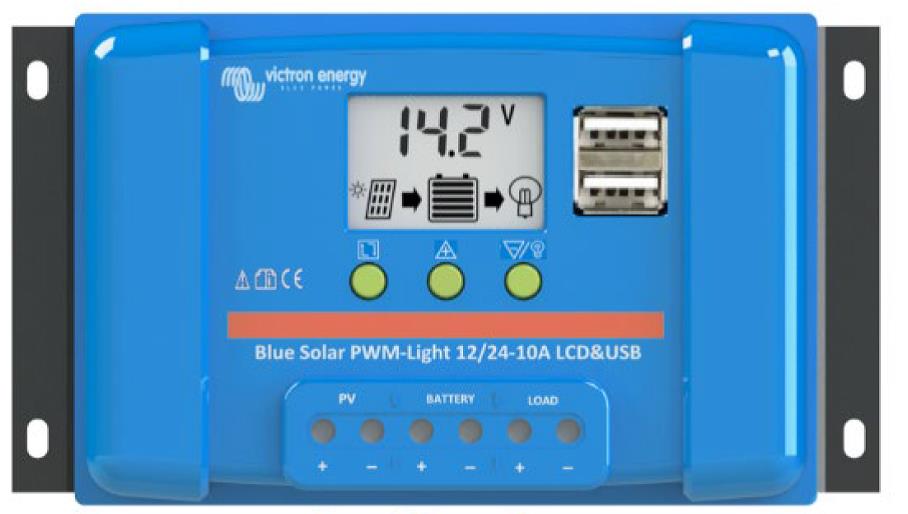 PWM solární regulátor Victron Energy LCD&USB 12V/240Wp nebo 24V/440Wp, 20A