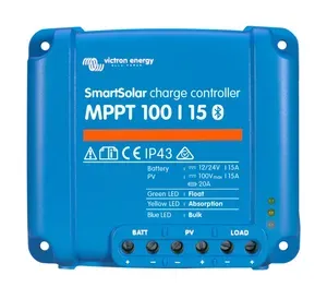 MPPT solární regulátor Victron Energy 100/20 napětí panelů 100V, 20A, Baterie 12V/290Wp nebo 24V/580Wp