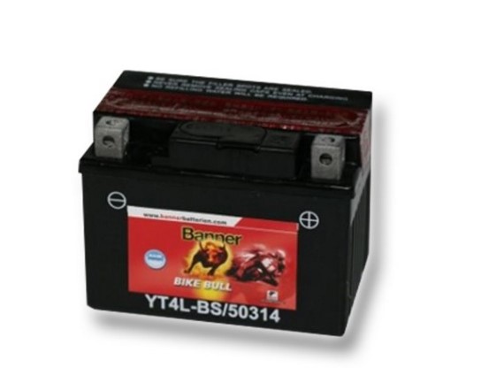Motobaterie Banner Bike Bull AGM YT4L-BS, 3Ah, 12V