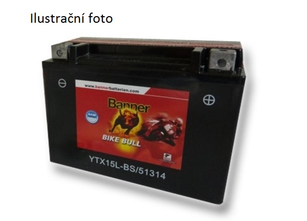 Motobaterie Banner Bike Bull AGM YTX16-BS, 14Ah, 12V
