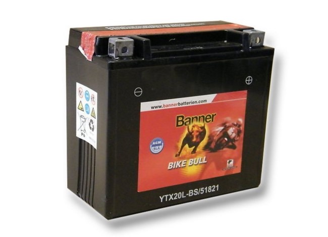 Motobaterie Banner Bike Bull AGM BTX20L-BS, 51821, 18Ah, 12V