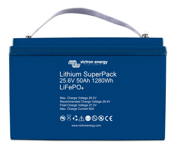 Victron Energy LiFePO baterie 25,6V/50Ah Lithium SuperPack s BMS