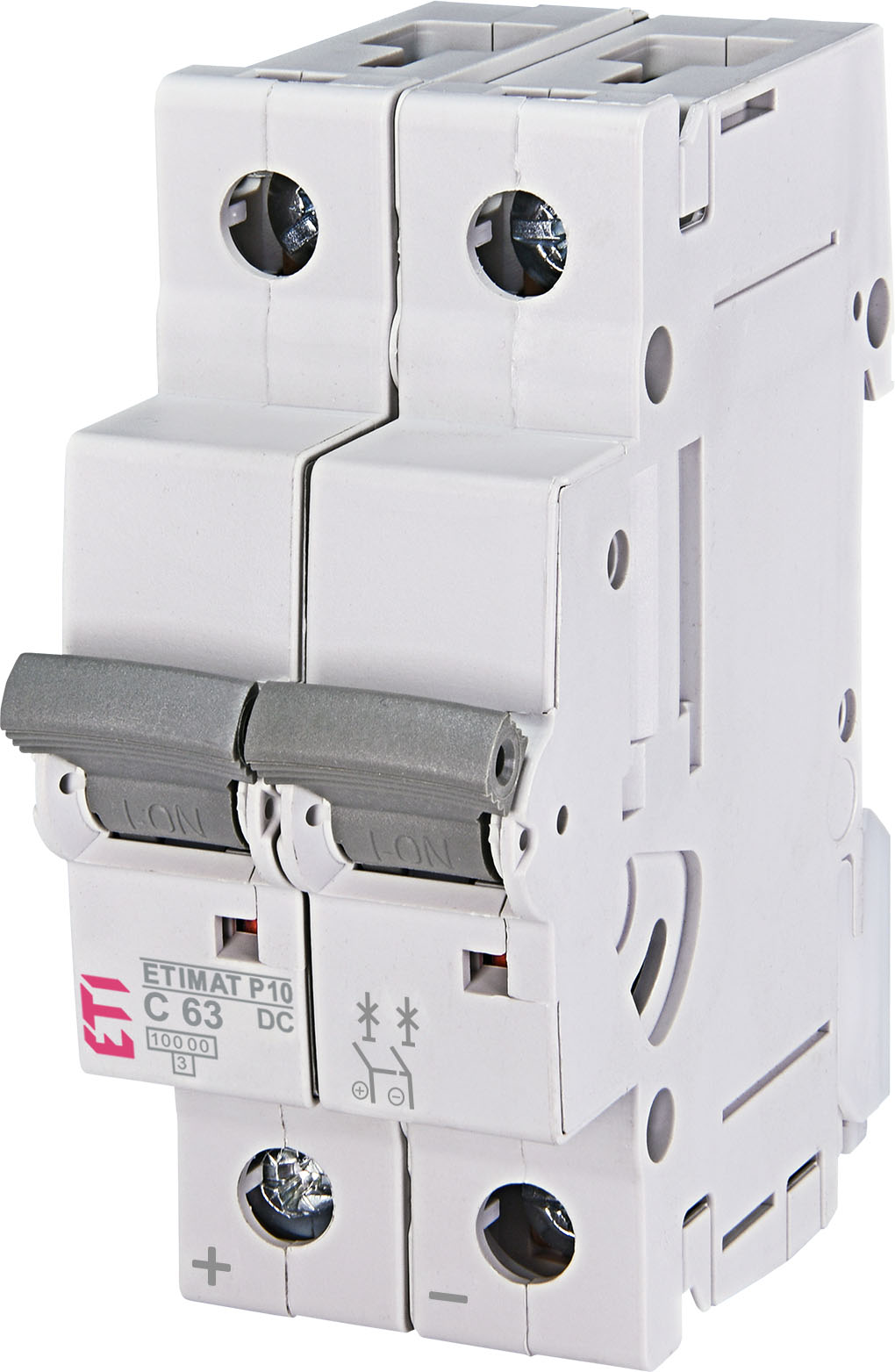 Dvoupólový DC jistič 63A, ETI-63 C-2