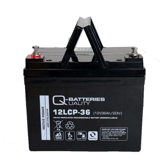 O-Batteries 12LCP-36, 12V, 36Ah C5, Trakční AGM baterie