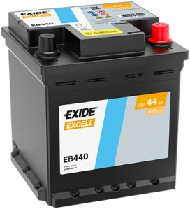 Autobaterie EXIDE Excell 44Ah 12V 400A EB440 175x175x190