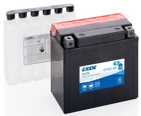 Motobaterie EXIDE ETX9C-BS 12V, 9Ah, 120A, Maintenance Free