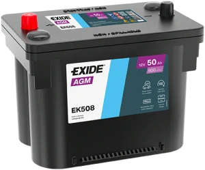 Autobaterie EXIDE START-STOP AGM 50Ah 12V 800A EK508 260x173x206
