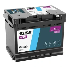 Autobaterie EXIDE START-STOP AGM 62Ah 12V 680A EK620 242x175x190