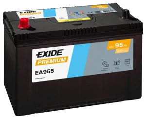 Autobaterie EXIDE Premium CARBON 12V 95Ah 800A EA955 306x173x222 Levá
