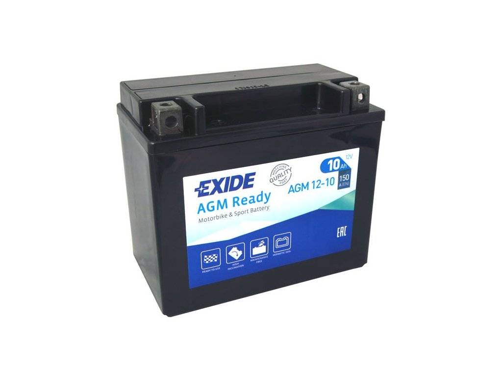 Motobaterie EXIDE Bike AGM12-10 (YTX12-BS), 12V, 10Ah, 150A