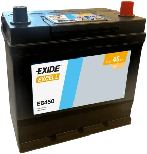 Autobaterie EXIDE Excell 45Ah 12V 330A EB450 220x135x225