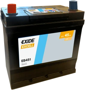 Autobaterie EXIDE Excell 45Ah 12V 330A EB451 220x135x225 Levá
