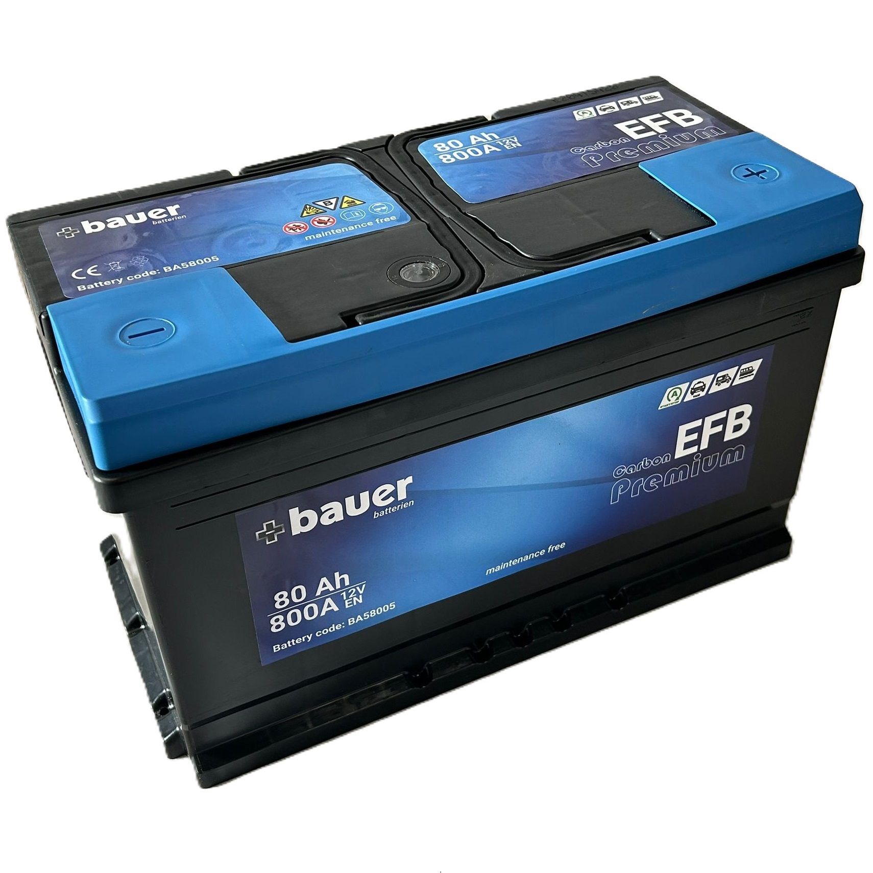 Autobaterie BAUER Carbon EFB 80Ah 12V 800A BA58005 315x175x190