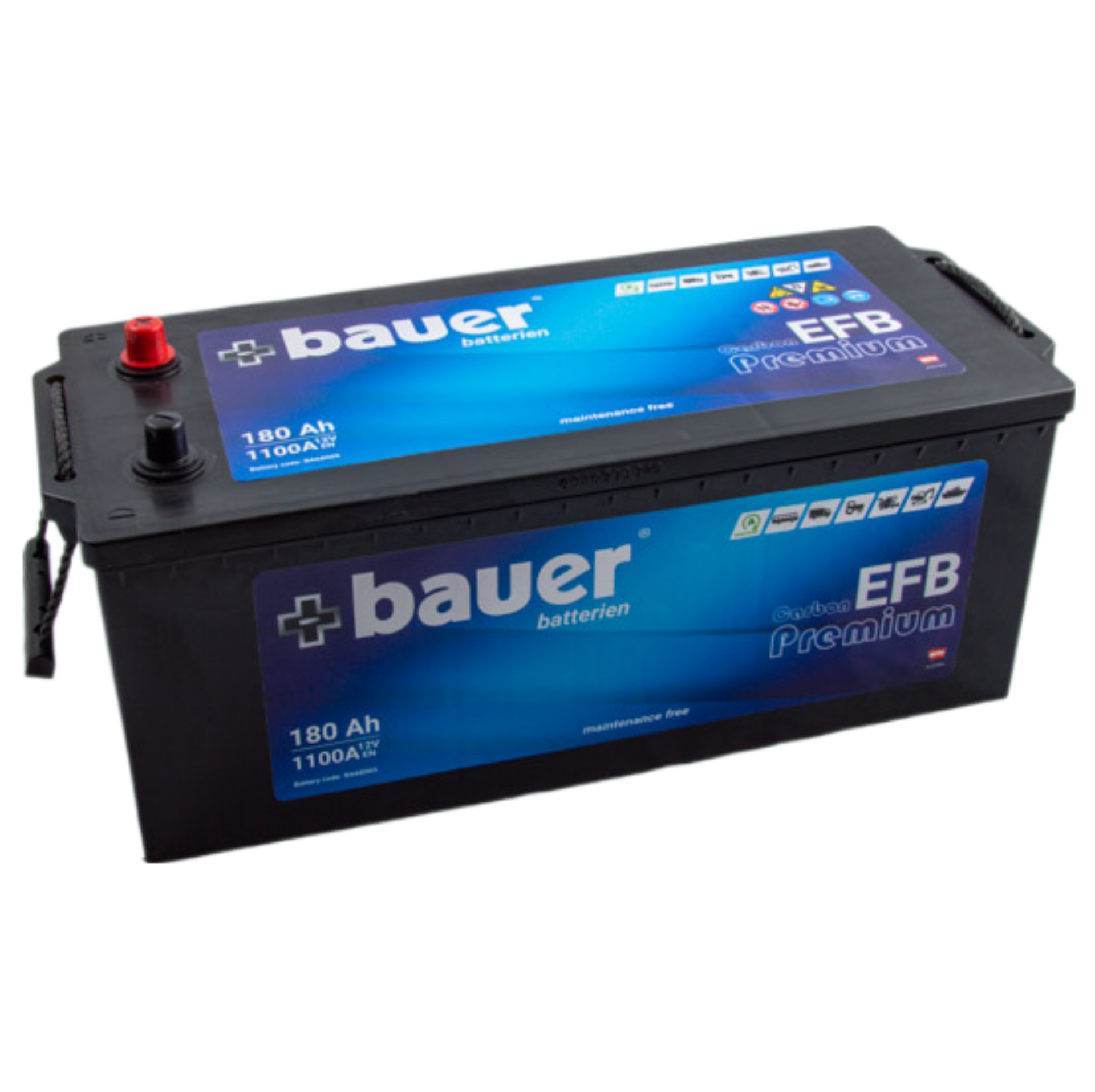 Autobaterie BAUER Carbon EFB 180Ah 12V 1100A BA68005 513x210x195/220