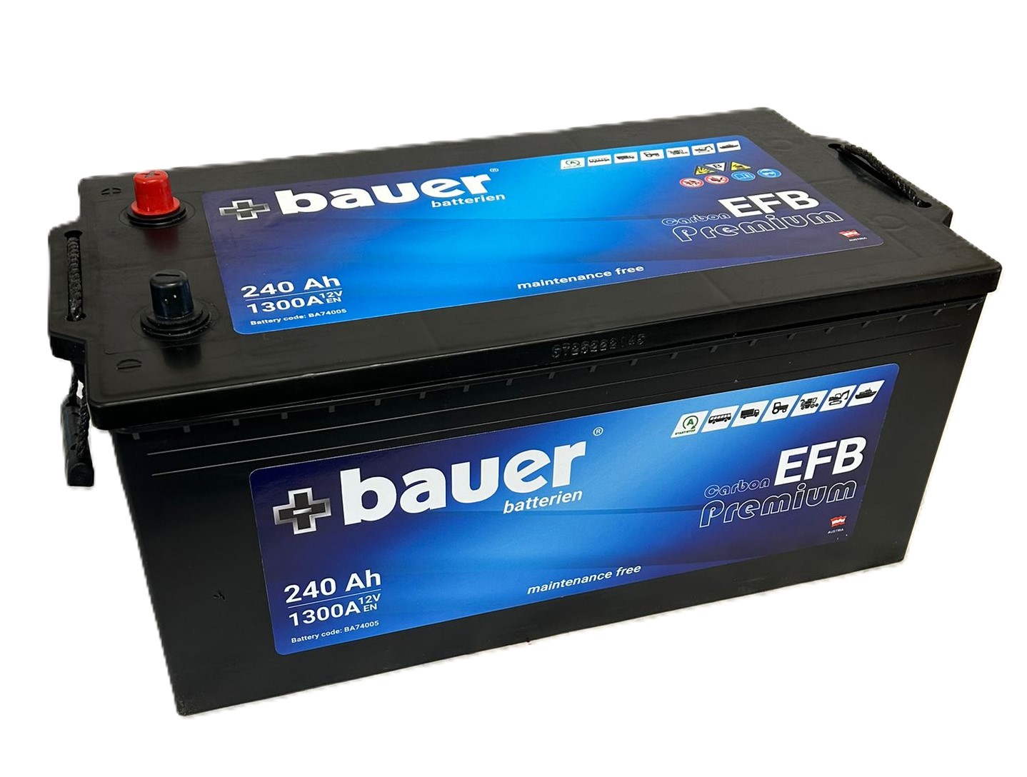 Autobaterie BAUER Carbon EFB 240Ah 12V 1300A BA74005 518x264x215/243