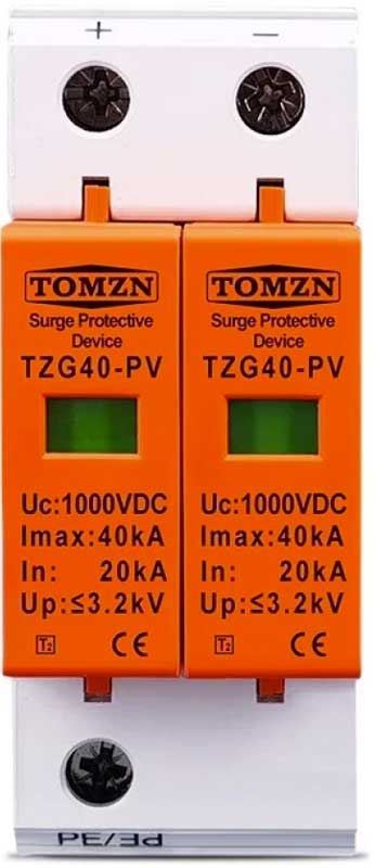 Přepěťová ochrana Tomzn TZG40-PV, 500VDC na DIN lištu