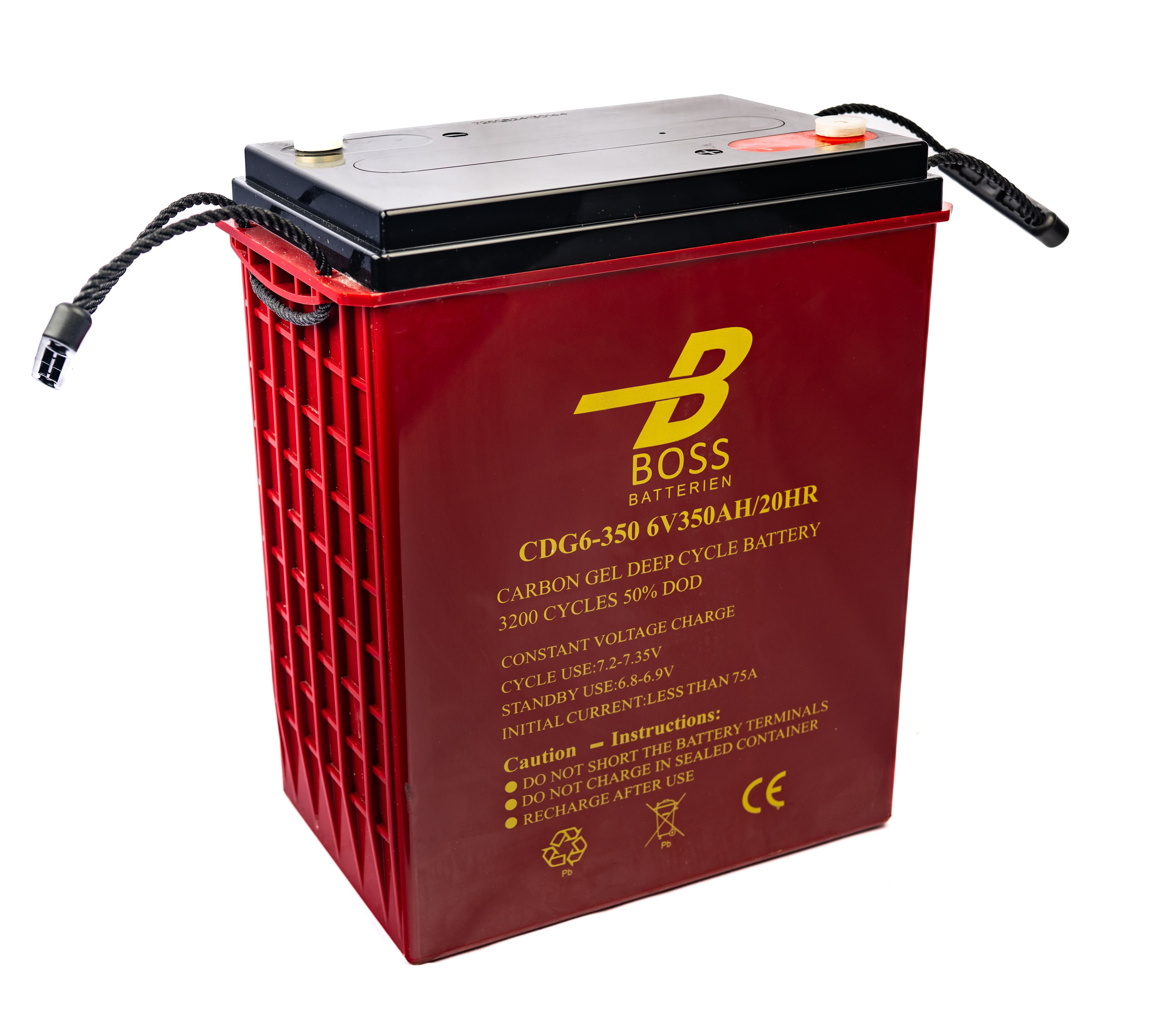 Trakční baterie BOSS Deep Cycle CARBON GEL 6V 350 Ah 295x178x346/350 M8 3200 cyklů