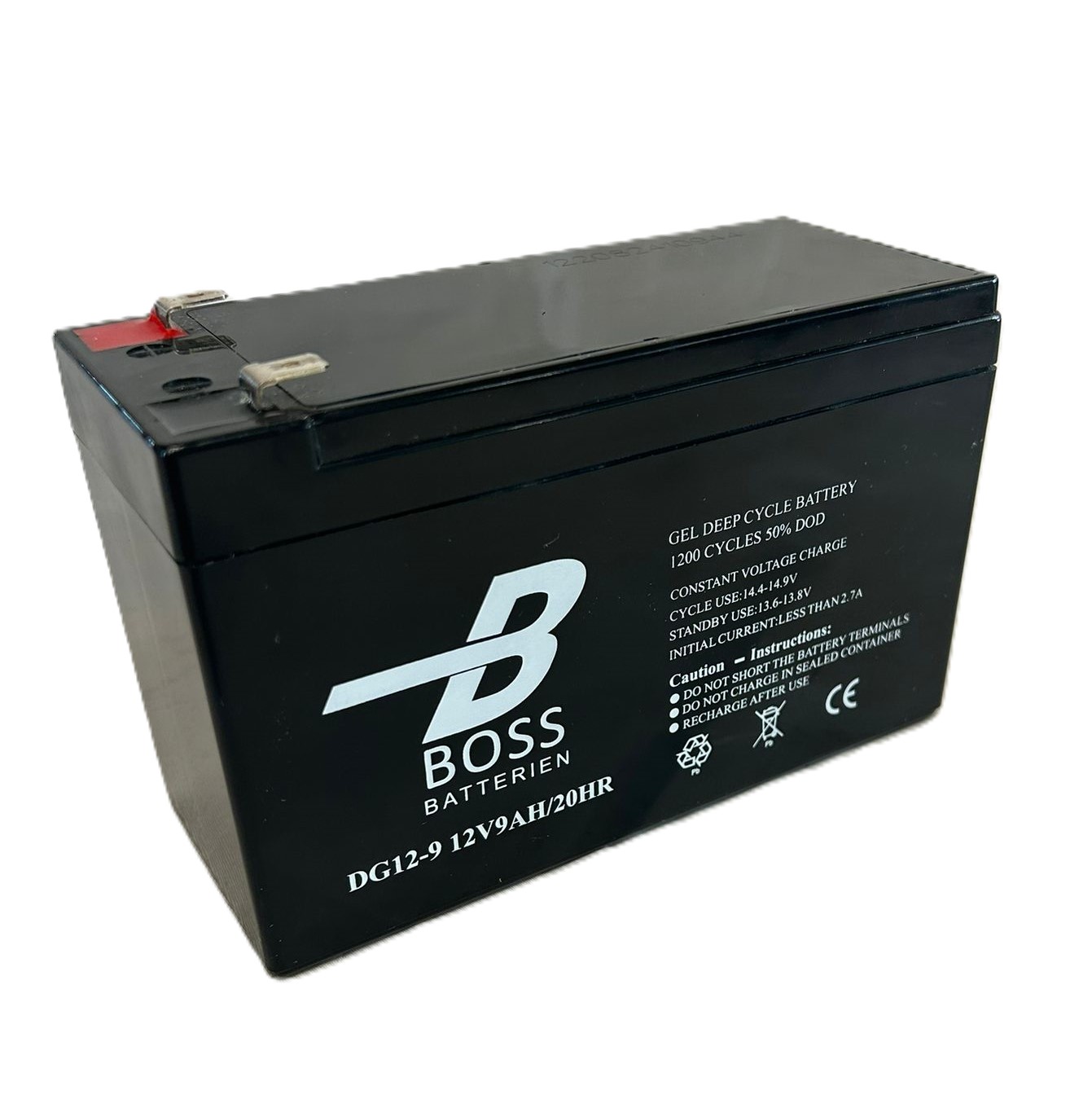 Trakční baterie BOSS Deep Cycle GEL 12V 9Ah 151x65x94/100 F2 1200 cyklů