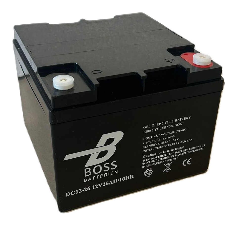 Trakční baterie BOSS Deep Cycle GEL 12V 26Ah 166x175x126/126 M5 1200 cyklů