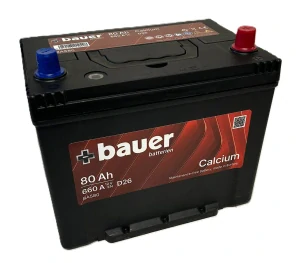 Autobaterie BAUER Calcium Japan (Asia) 80Ah 12V 660A BA580 260x174x225
