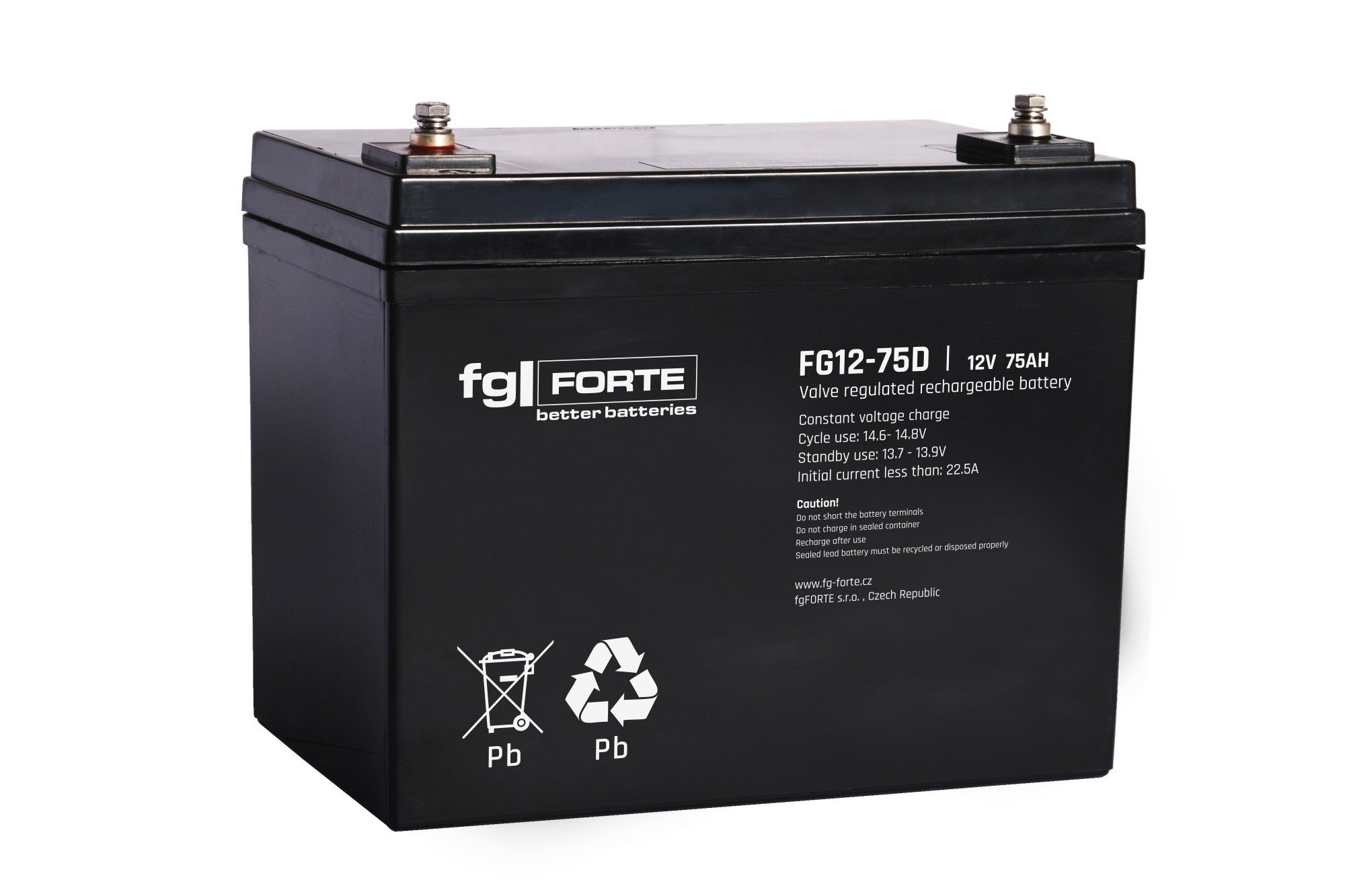 fg-FORTE FG12-75D 12V/75Ah cyklický AGM akumulátor